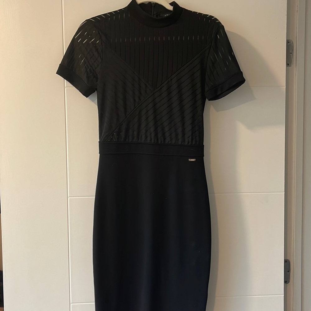 Armani Exchange Black short sleeve dress